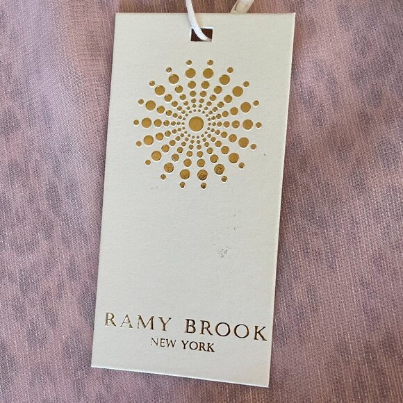 NWT Ramy Brook NY Silk Printed Norah Sleeveless V-Neck Top in Blush, Size: XXS - Picture 8 of 12